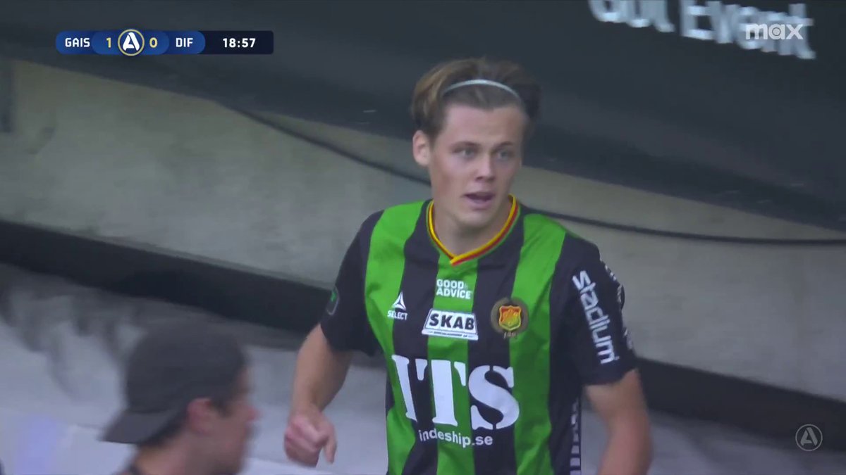 "Lundgren, Henriksson, mål!" 🗣 1-0 GAIS mot Djurgården, Axel Henriksson är målskytten! 🟢⚫ 📲 Se matchen på Max