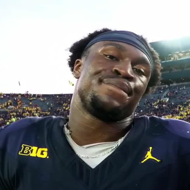 "We're Michigan, man." 🗣️ Kalel Mullings on what No. 18 Michigan Football showed the world in win vs. No. 11 USC. #B1GFootball