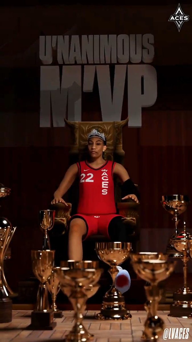 𝐔'𝐍𝑨𝐍𝐈𝐌𝐎𝐔𝐒 ✨ The first U'nanimous M’VP since Cynthia Cooper-Dyke in 1997. A'ja Wilson // WNBA