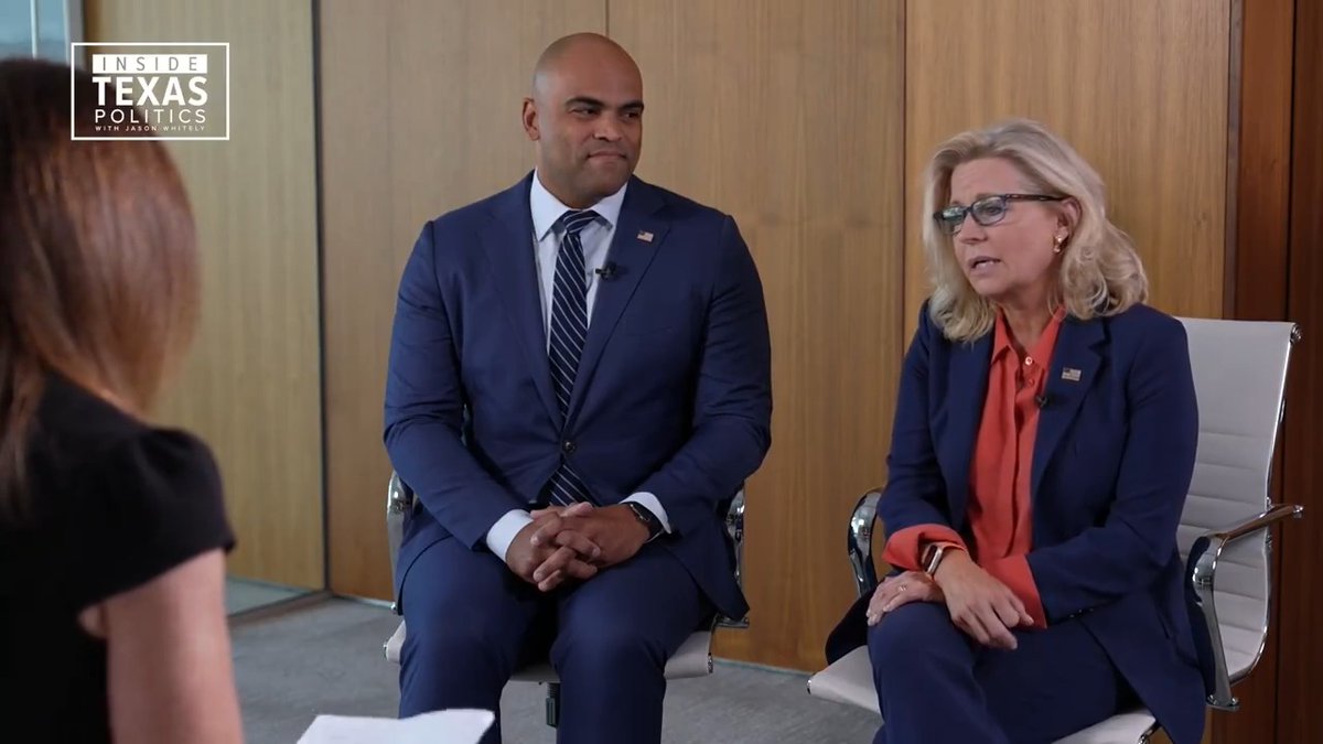"I have not endorsed in any other Senate race this time around..." Liz Cheney in Texas on why she's backing Democrat Colin Allred for U.S. Senate over Republican Ted Cruz, who she says she has known for 20+ years. #txlege STORY: