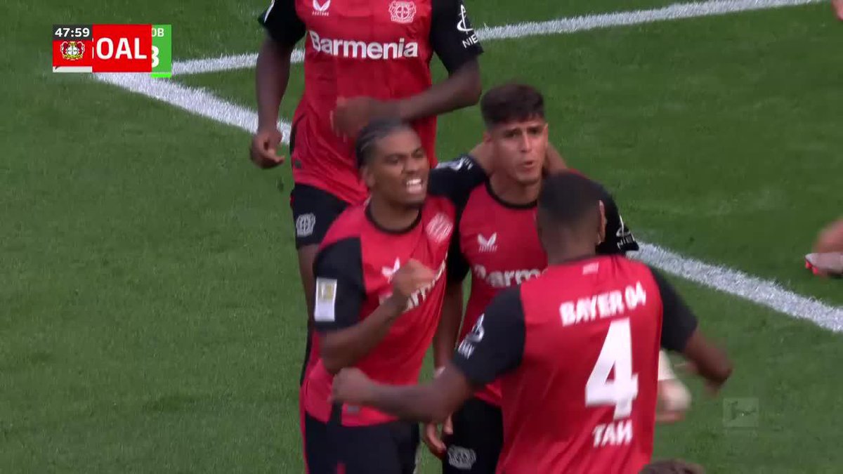 El gol de Piero Hincapié para el Leverkusen de Xabi Alonso que como siempre lo terminó ganando en tiempo de descuento 🇪🇨🔝