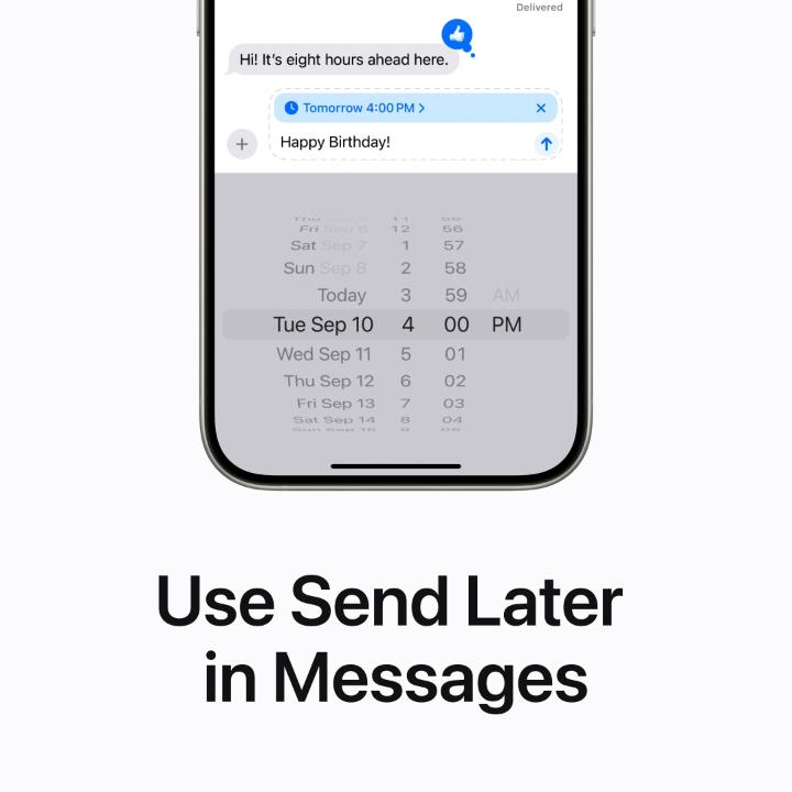 🎂 Happy birthday! 🛫 Bon voyage! ⚽️ Good luck in the game! Make sure they get your message at just the right time. Here’s how to schedule a message in an iMessage conversation in #iOS18.