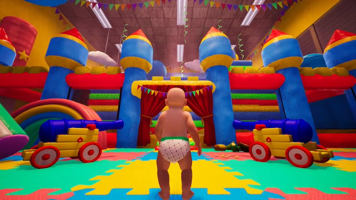 There is a survival game where you play as a baby in an evil world