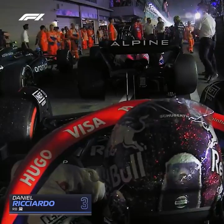Nothing left in the tank ๐ฅต Singapore's heat and humidity takes its toll on the drivers ๐ #F1 #SingaporeGP