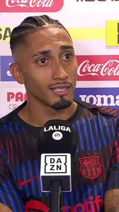 🗣️ Raphinha reconoce su amor por el FC Barcelona en el micrófono de Rafael Escrig "Es un club muy especial para mí. No soy aficionado desde que nací, pero cuando fui creciendo acabé siéndolo" "Vestir esta camiseta es muy emocionante para mí" #LALIGAenDAZN ⚽