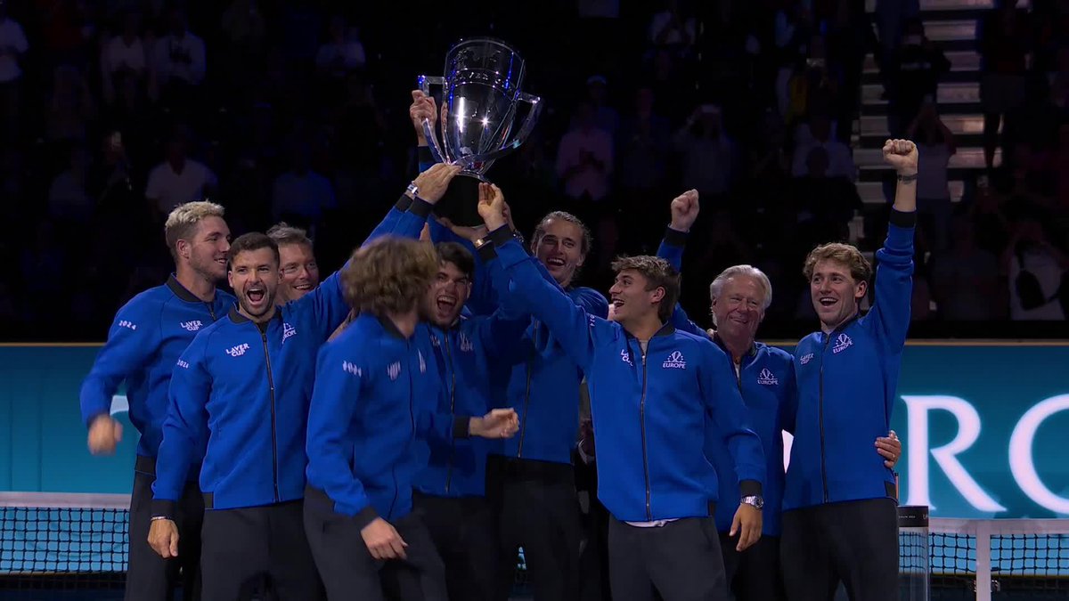 Team Europe lift the Laver Cup for the fifth time. #LaverCup