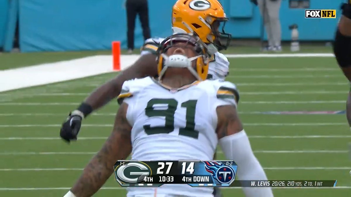 .Preston Smith gets the big time sack in the Packers win! 📺: NFL Sunday Ticket On YouTube #STATEtoSundays | #HailState