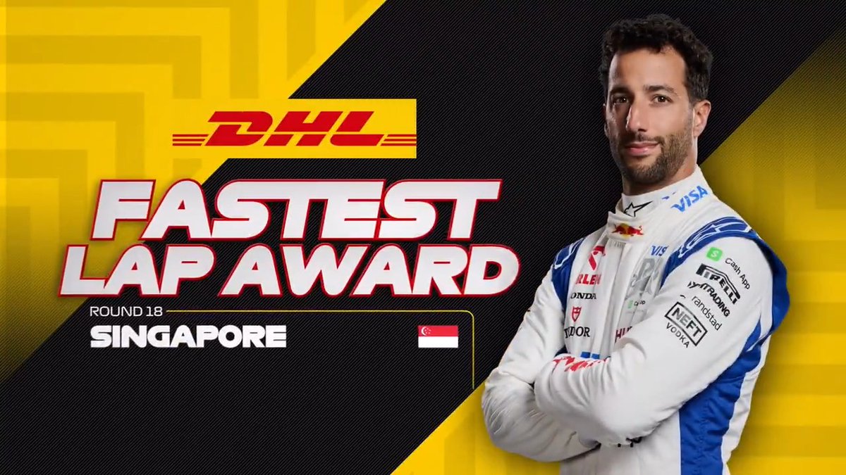 Danny Ric stormed to the DHL_Motorsports Fastest Lap in Singapore ๐๐ ๐ #F1 #SingaporeGP #MomentsThatDeliver