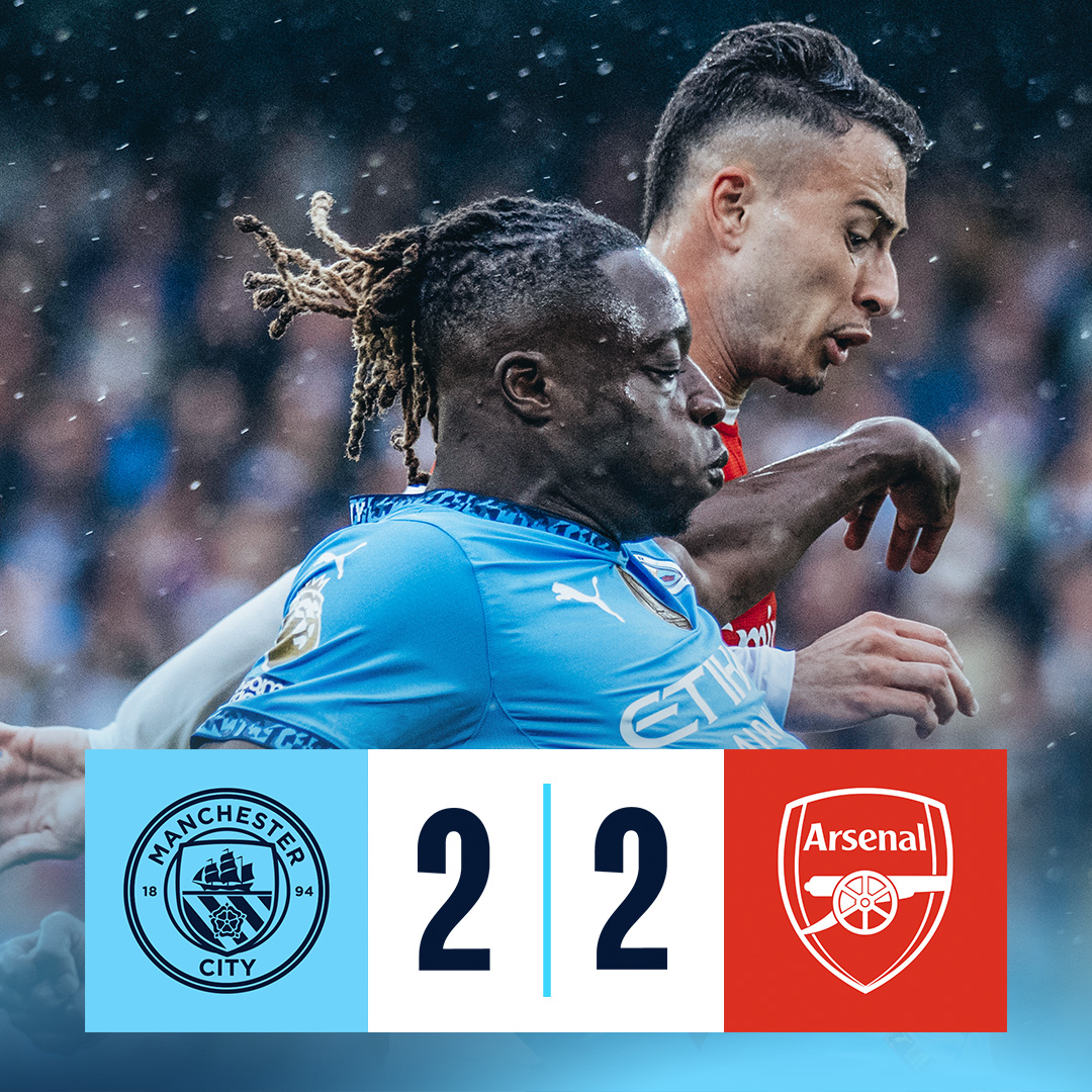 .Erling Haaland scores his 100th City goal in a tense draw against Arsenal at the Etihad! ⚖️ Highlights 👇