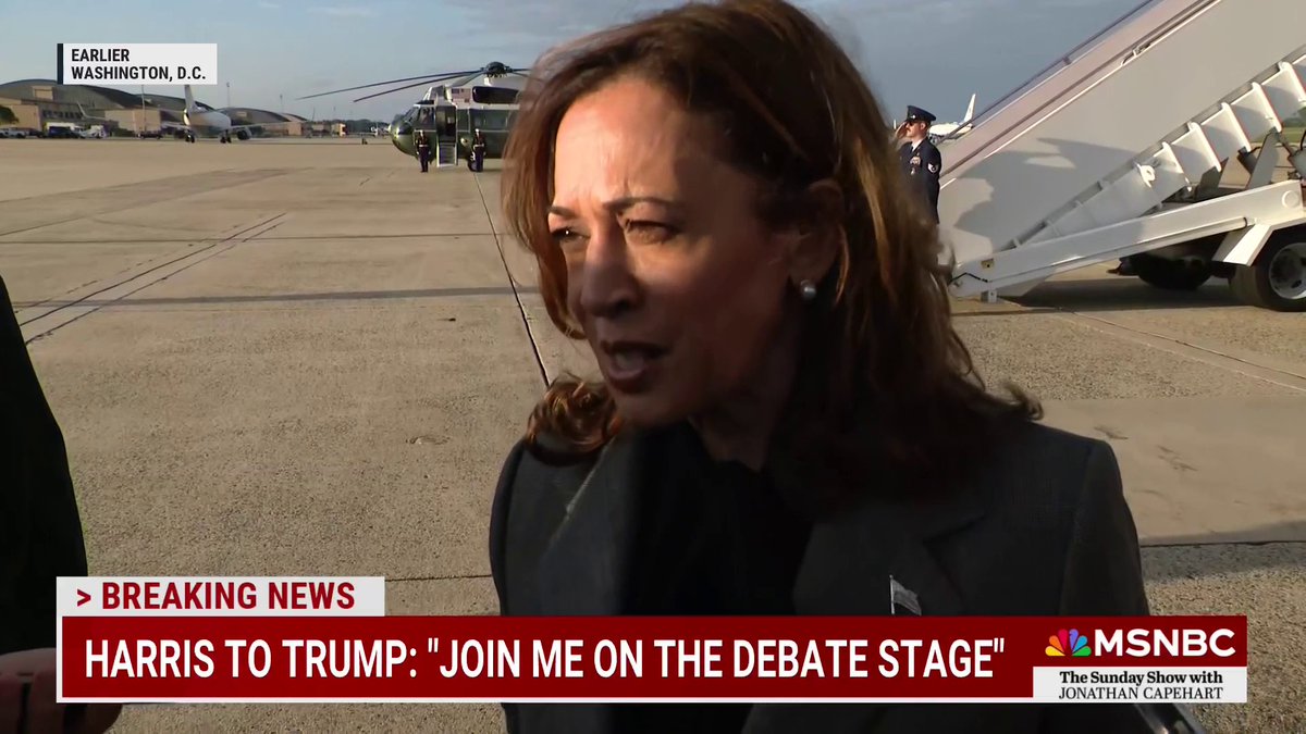 NEW: Vice President Harris issues another call for former President Trump to debate her.