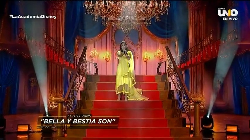 🎶Fábula ancestral, sueño hecho verdad🎶 🥰🎤 El romance invadió el escenario con la canción "𝗕𝗘𝗟𝗟𝗔 𝗬 𝗕𝗘𝗦𝗧𝗜𝗔 𝗦𝗢𝗡" que cantó #EdithEvans de #LaBellaYLaBestia.✨🙌🏼 #LaAcademia #TeCambiaLaVida #LaAcademiaDisney 🔴 EN VIVO ahora: