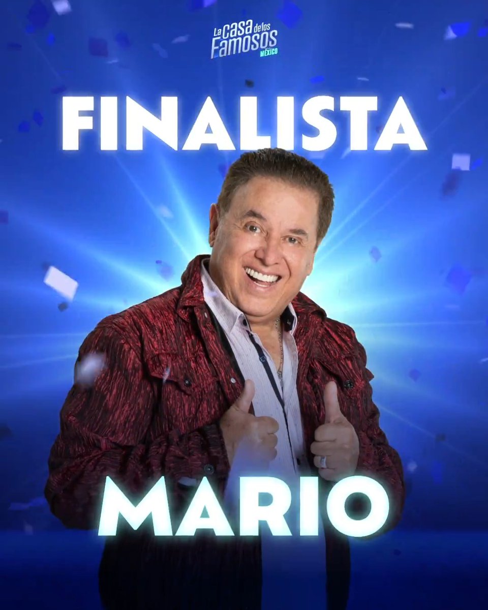 #MarioBezares se convierte GRAN FINALISTA de #LaCasaDeLosFamososMx Segunda Temporada... ¡Felicitaciones! 👏🥳 #LaCasaDeLosFamososMx, rumbo a la GRAN FINAL, de lunes a viernes 10:00 p.m. por #El5, domingos, 8:30 p.m. por #LasEstrellas y 24/7 por #VIX 📺📱