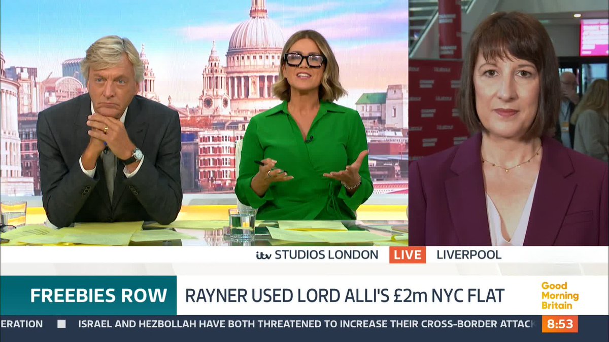 Chancellor Rachel Reeves is questioned over Angela Rayner's use of Lord Alli's £2m NYC flat. Rachel Reeves defends the Deputy PM amid the donations row.