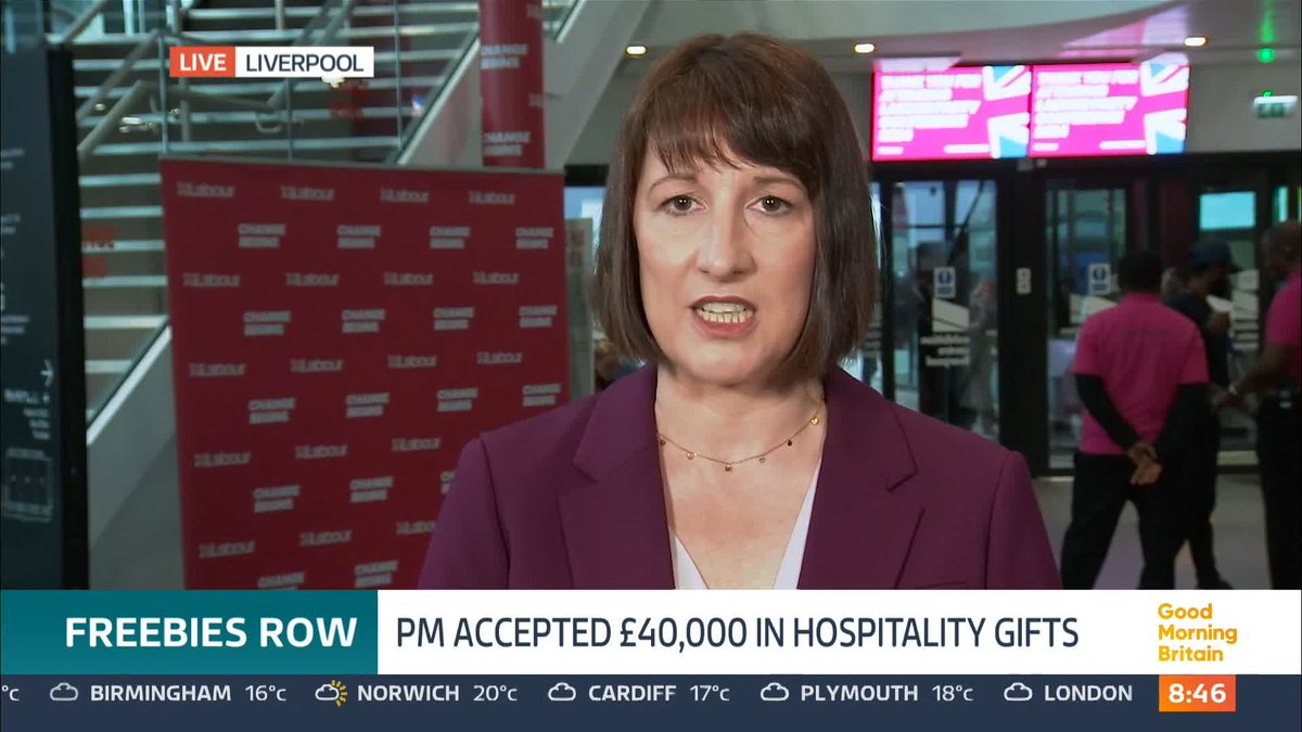 'What is the difference between Boris Johnson asking donors to pay for wallpaper and Labour MPs asking donors to pay for holidays and clothes' - Susanna Reid Chancellor Rachel Reeves is challenged about the public outrage over the Labour party donations row.
