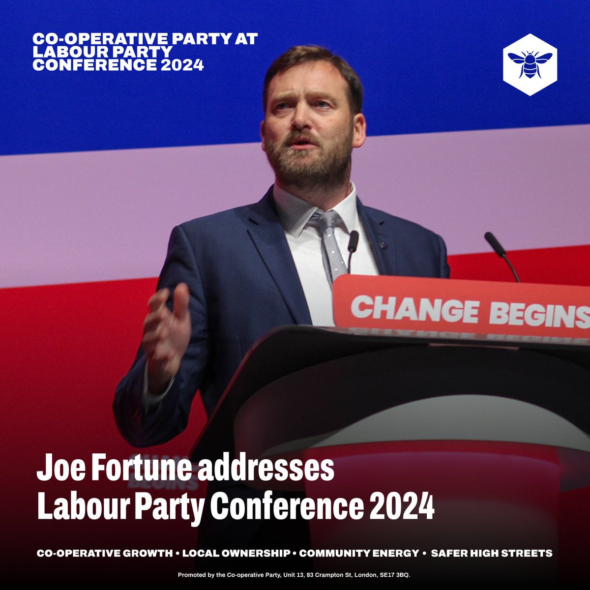 “Now is the time for us to get ahead of history and shift power – permanently – into the hands of local people.” Watch Joe Fortune's address to The Labour Party Party Conference.
