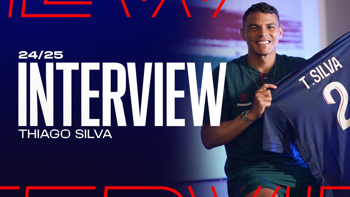 📺 𝐓𝐡𝐢𝐚𝐠𝐨 𝐒𝐢𝐥𝐯𝐚 - INTERVIEW ❤️💙 Thiago Silva, qui a fêté hier ses 40 ans, nous a reçu chez lui, au Brésil. O Monstro revient sur son passage au Club, un moment fort dans sa carrière et dans sa vie. 🫶