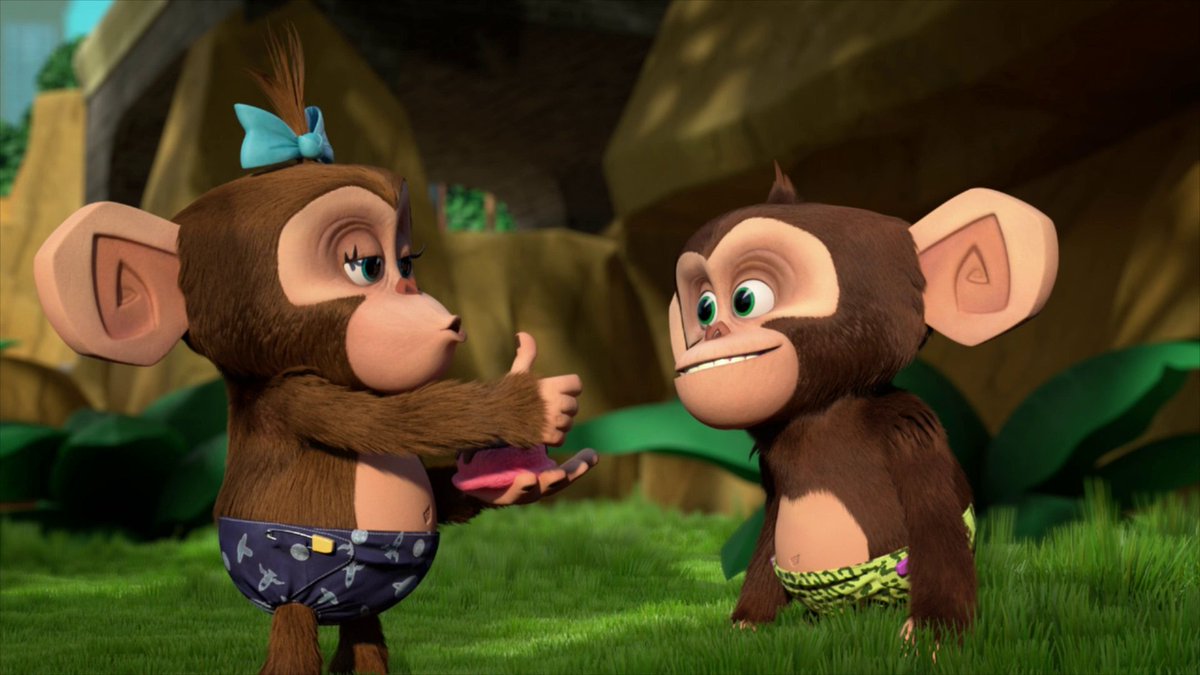 Happy #InternationalDayofSignLanguage from Pickles and Dave! 🐵🧡 #Madagascar: A Little Wild