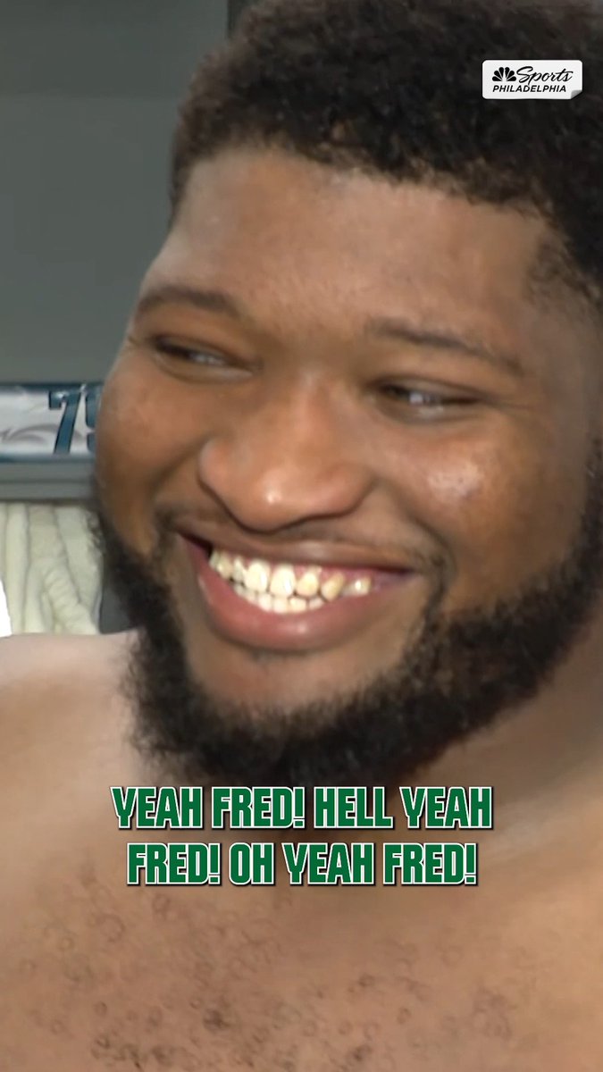 "I almost cried on the sideline, I ain't gonna lie." Fred Johnson stepped in for an injured Lane Johnson and held it down on the right side for the Eagles during their comeback win against the Saints.