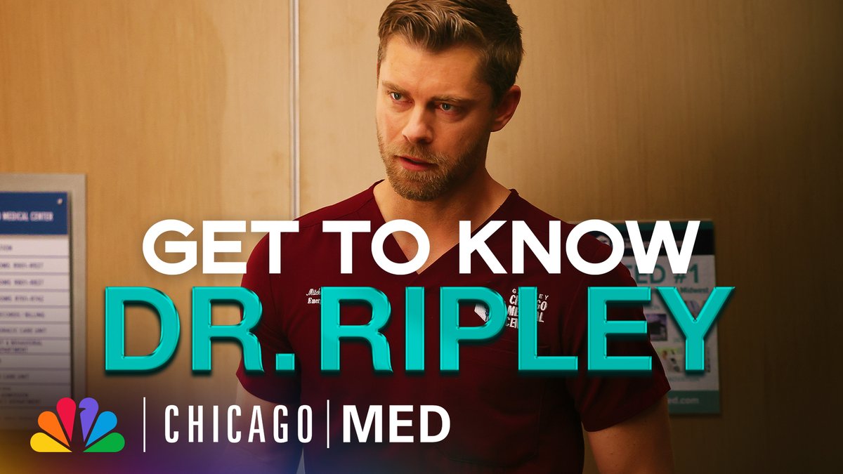 .Luke Mitchell is the mysterious dr. ripley. chicago med returns this wednesday, september 25 on NBC Entertainment and streaming on Peacock.