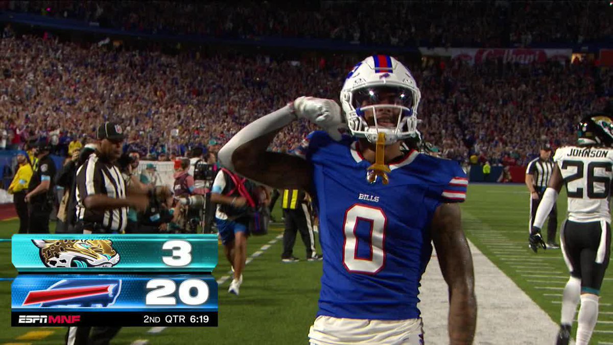 KEON COLEMAN WITH HIS FIRST NFL TOUCHDOWN ! 🥶 #JAXvsBUF | ESPN