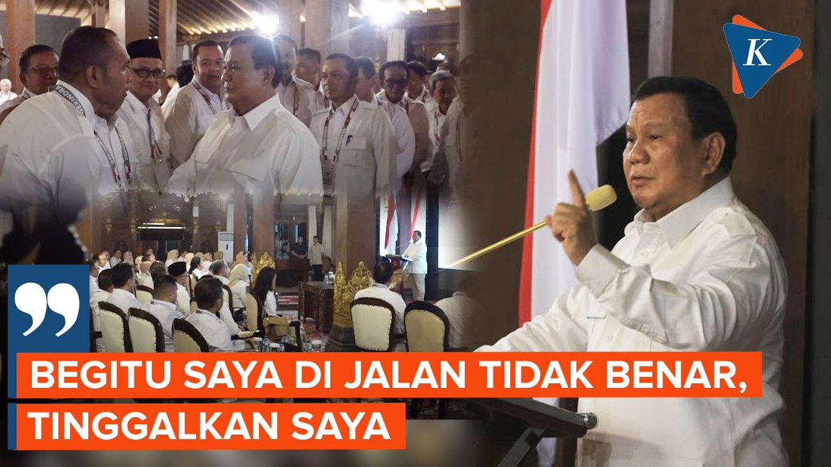 Prabowo: Jangan Setia pada Saya, Tinggalkan Saya jika Ada di Jalan Tak Benar | #PrabowoSubianto #Gerindra