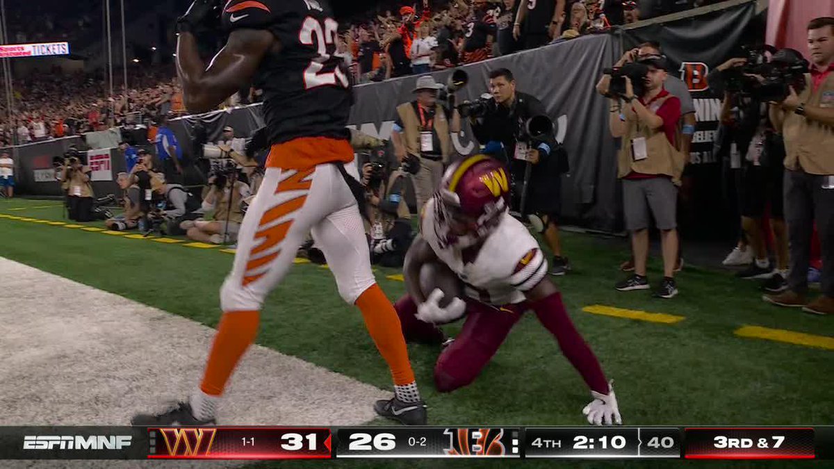 JAYDEN TO MCLAURIN OMG 🤯🤯🤯 #WASvsCIN | ABC, ESPN+