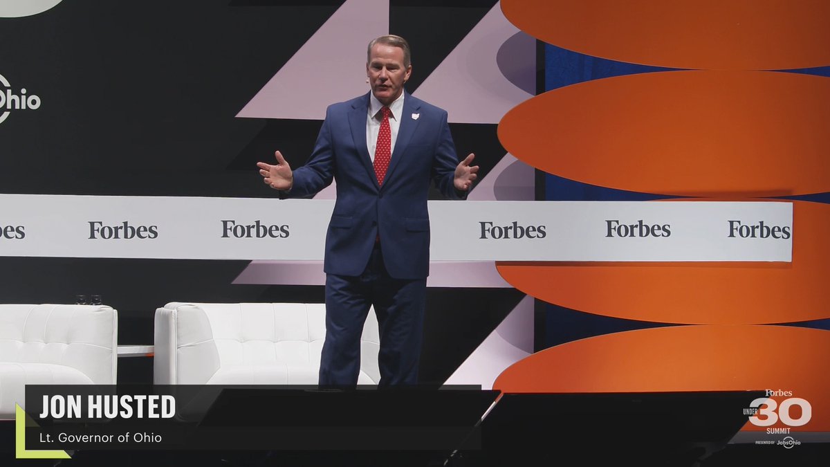 "In Ohio, we make the things that people need to live and thrive... we are the heart of it all." @LtGovHusted, the Lt. Governor of Ohio, welcomed #Under30Summit attendees to Ohio.