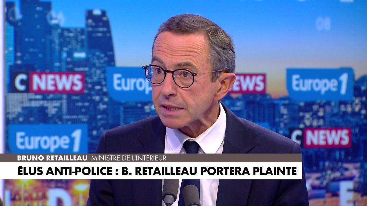 Bruno Retailleau, ministre de l'Intérieur, après le tweet anti-police du député LFI-NFP Raphaël Arnault : «Je saisirai le procureur de la République, je porterai plainte», dans #LaGrandeInterview