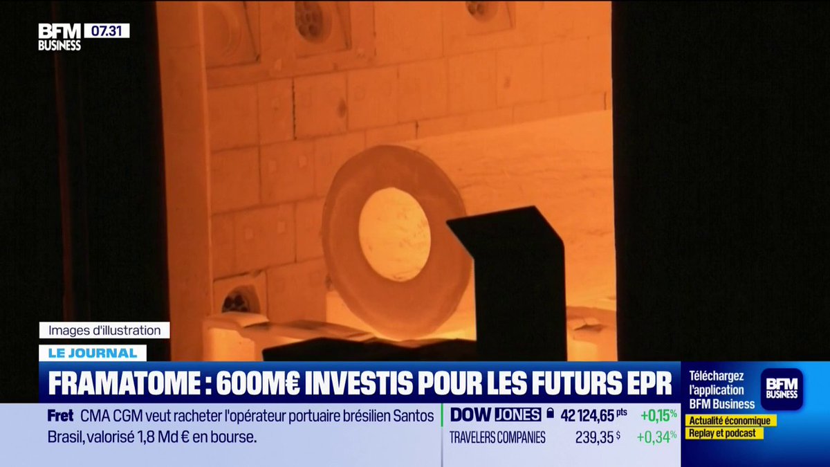 Framatome : 600 millions d'euros investis pour les futurs EPR Selon nos informations, Framatome, filiale d'EDF, est sur le point de valider la construction d'une nouvelle forge, qui serait tout simplement la plus grande du monde. 🎙️Raphaël Couderc et Léa Araujo