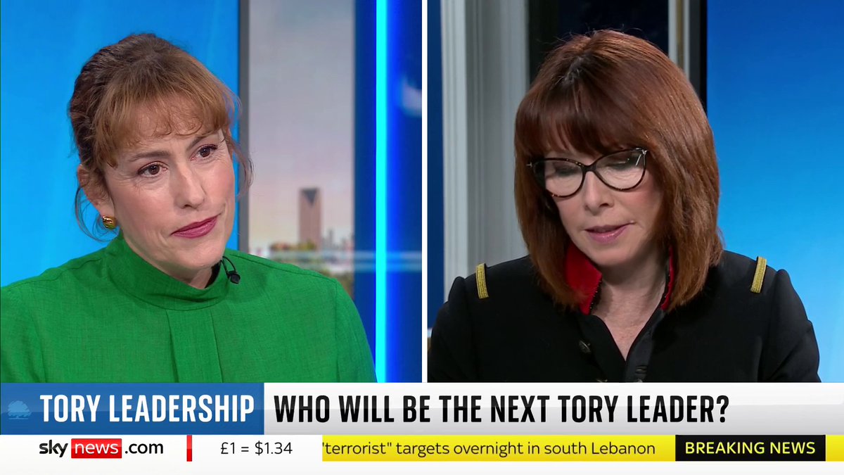 Is running around London wearing a jumper that says 'Hamas are terrorists' appropriate for the would-be leader of the Tory party? Robert Jenrick is still Victoria Atkins' candidate of choice. #KayBurley SG