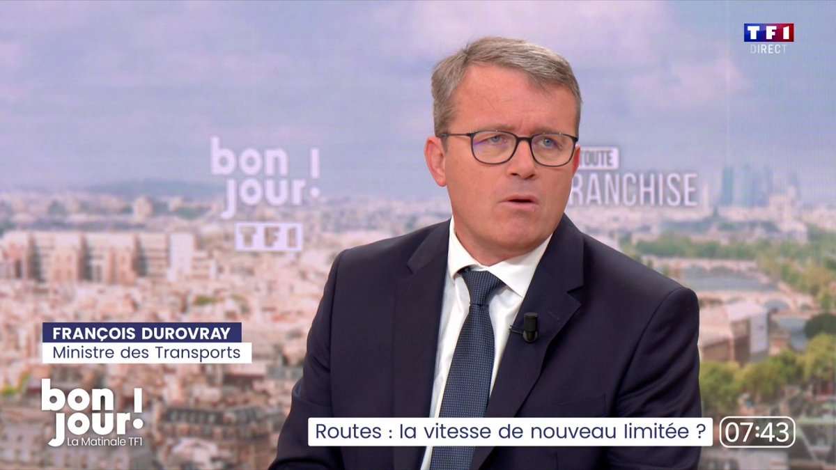 80, 90, 130 km/h : en tant que Ministre des #Transports je souhaite que nous n’ouvrions pas de nouvelles guerres. Les Français sont déjà assez surchauffés. #BonjourLaMatinaleTF1
