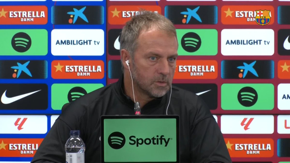 Hansi Flick on whether it could be a good day to rest Lamine Yamal against Getafe. #BarçaGetafe