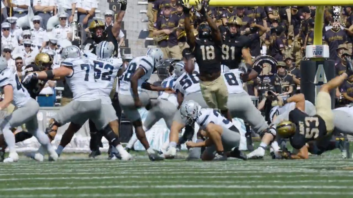 Special teams was at it again vs. Rice 🫡 Army has 20 total blocked kicks (punts and FGs) which is the most in the country since 2020.