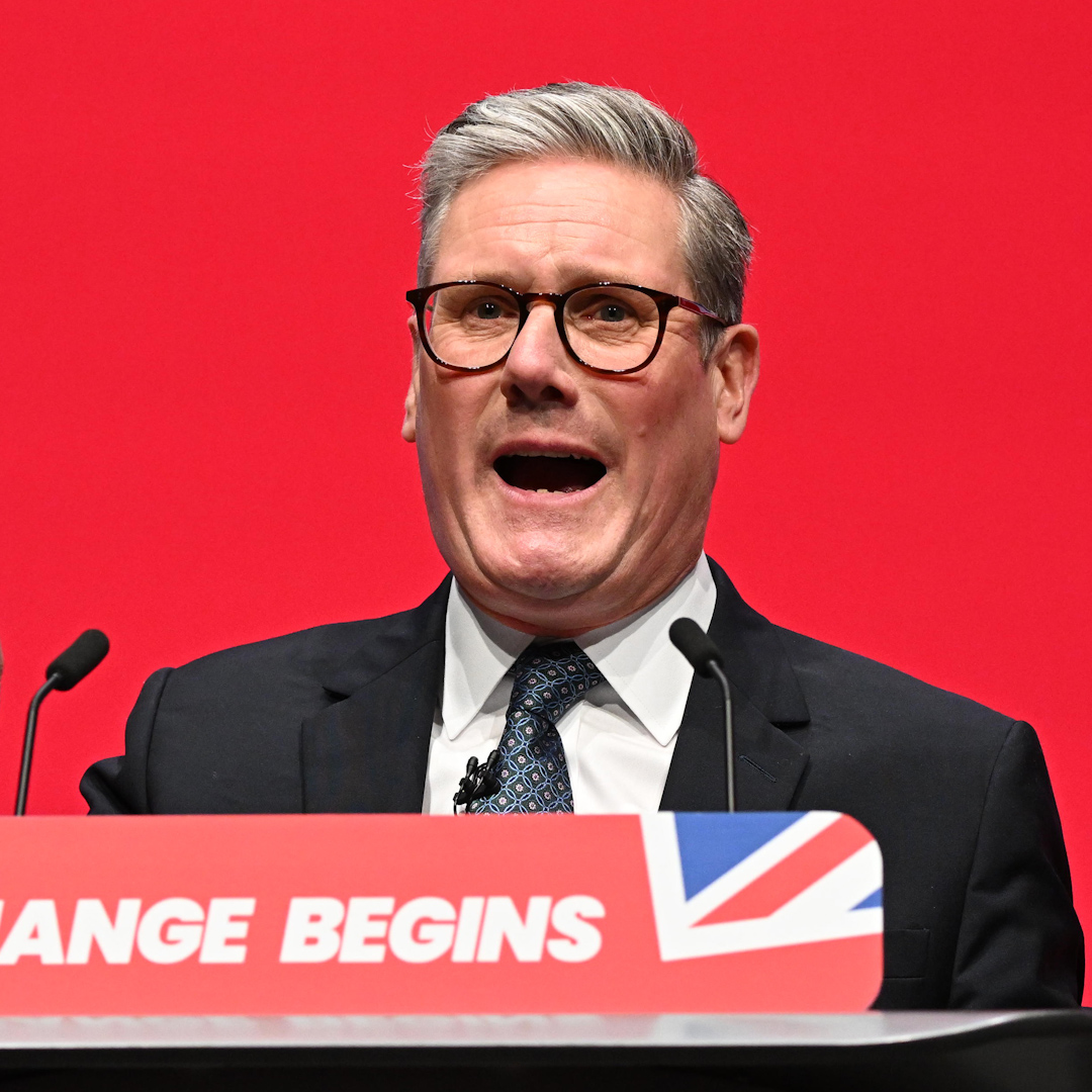 'This guy's obviously got a pass from the 2019 conference.' Keir Starmer receives rapturous applause after responding to a heckler during his speech with a jab at former Labour Leader Jeremy Corbyn.
