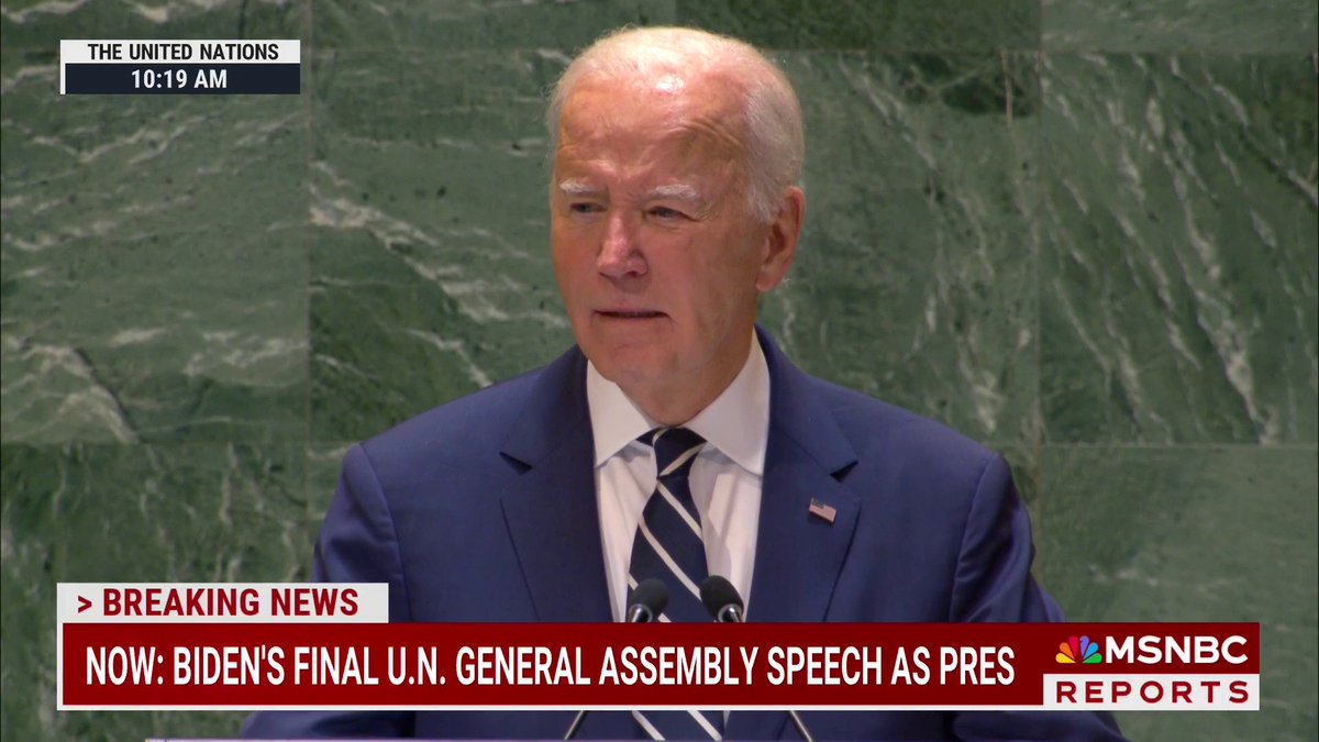 "I truly believe we are at another inflection point in world history." President Biden delivers his final U.N. General Assembly speech.