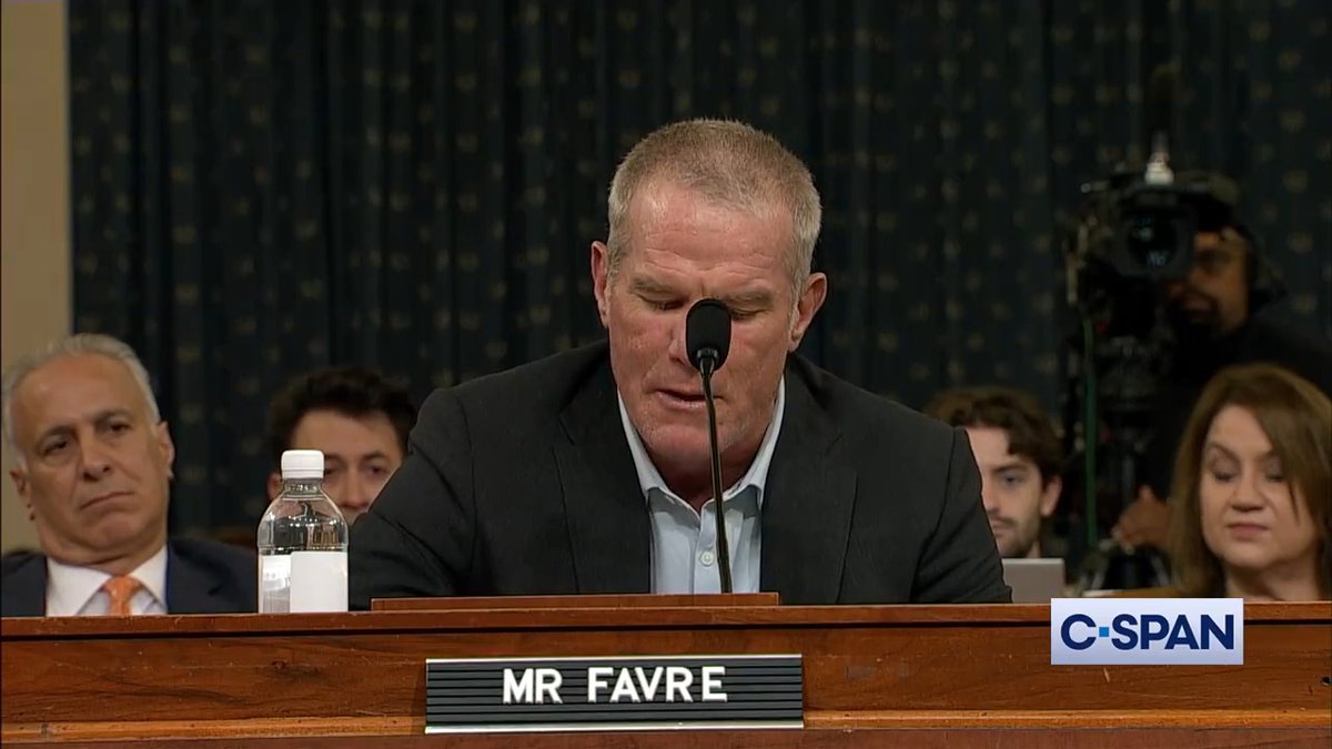 During his opening statement before Congress, Brett Favre says he's recently been diagnosed with Parkinson’s disease. Full video here: