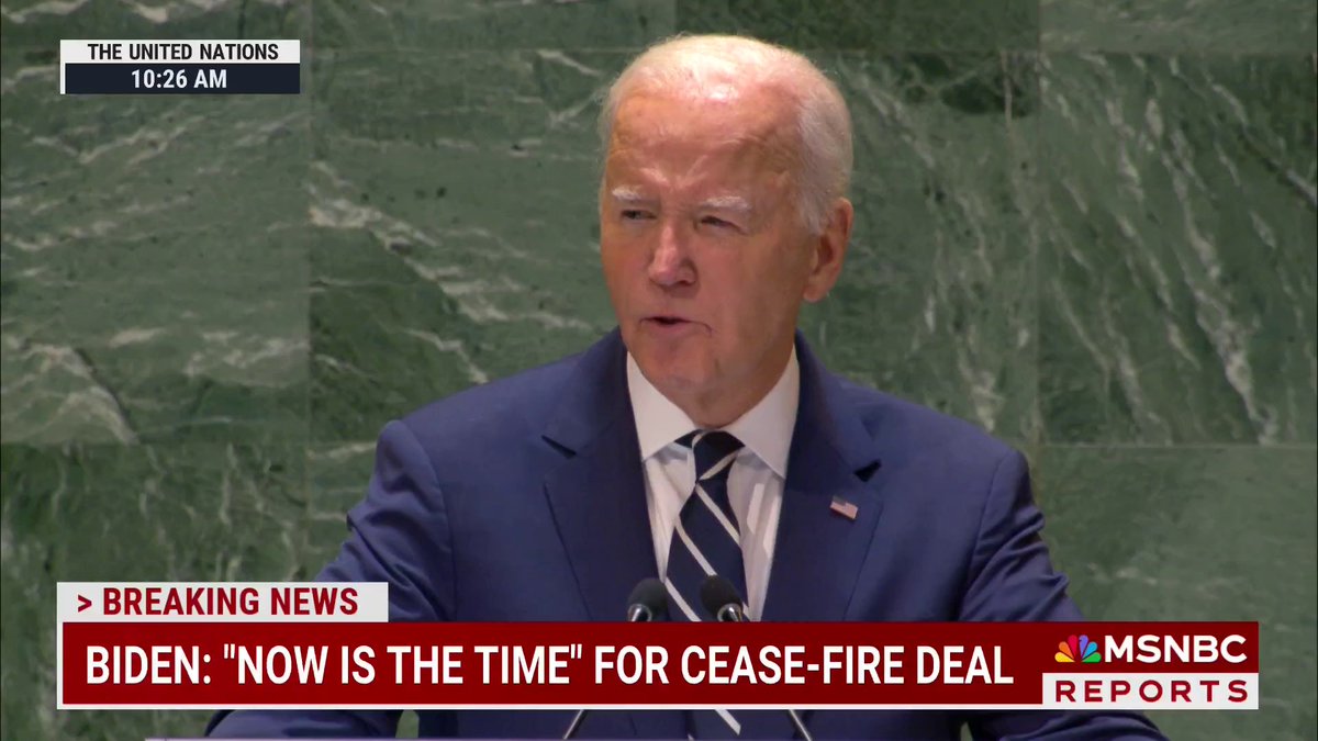 "We must also address the rise of violence against innocent Palestinians on the West Bank, and set the conditions for a better future, including a two state solution." Biden condemns Hezbollah for launching rockets in Israel and called for a two-state solution.
