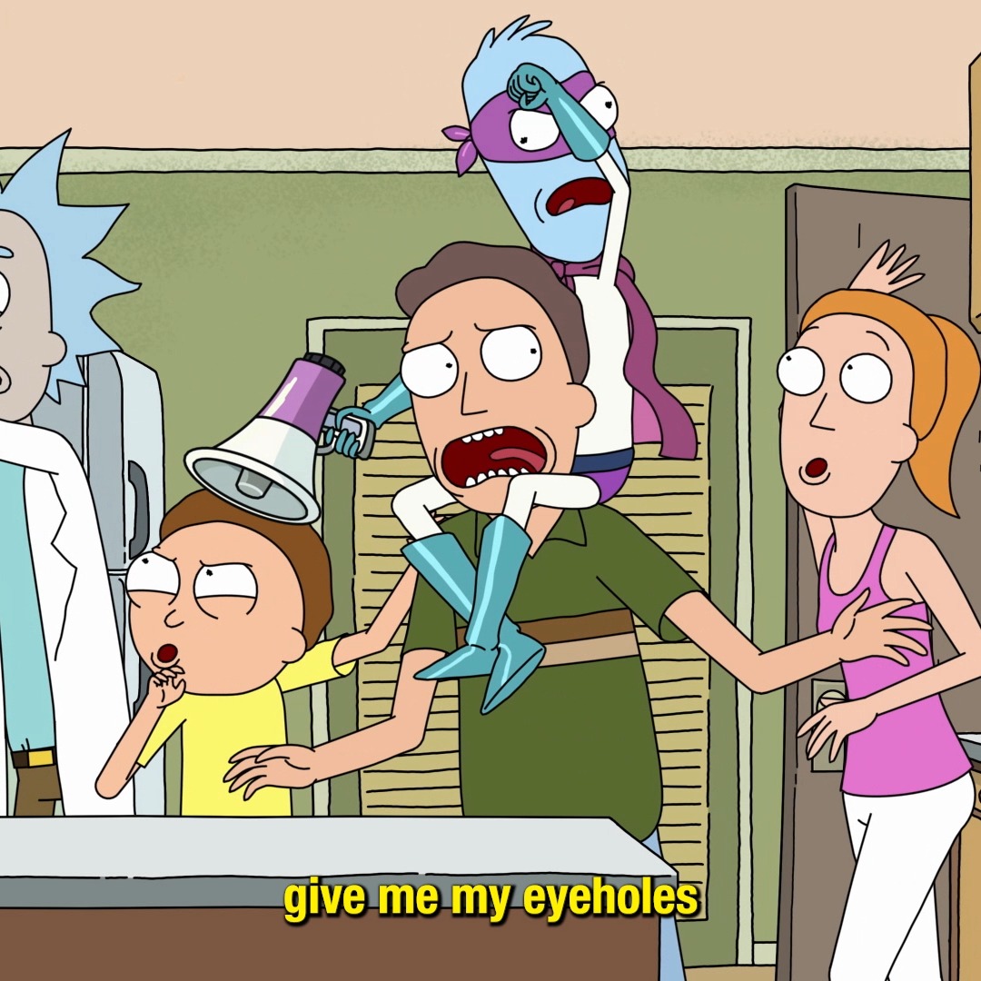 Give him the eyeholes Jerry #rickandmorty