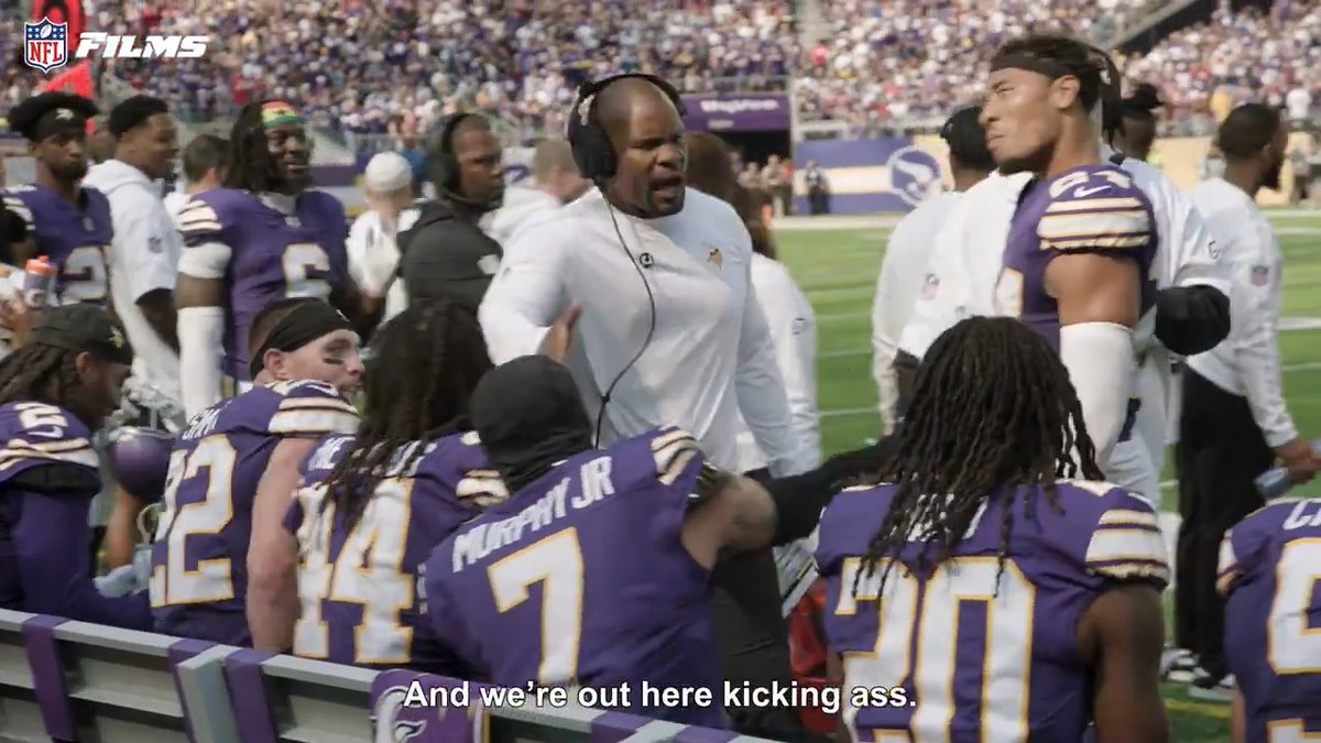 Brian Flores' group is kicking ass and taking names 🗣️ @vikings