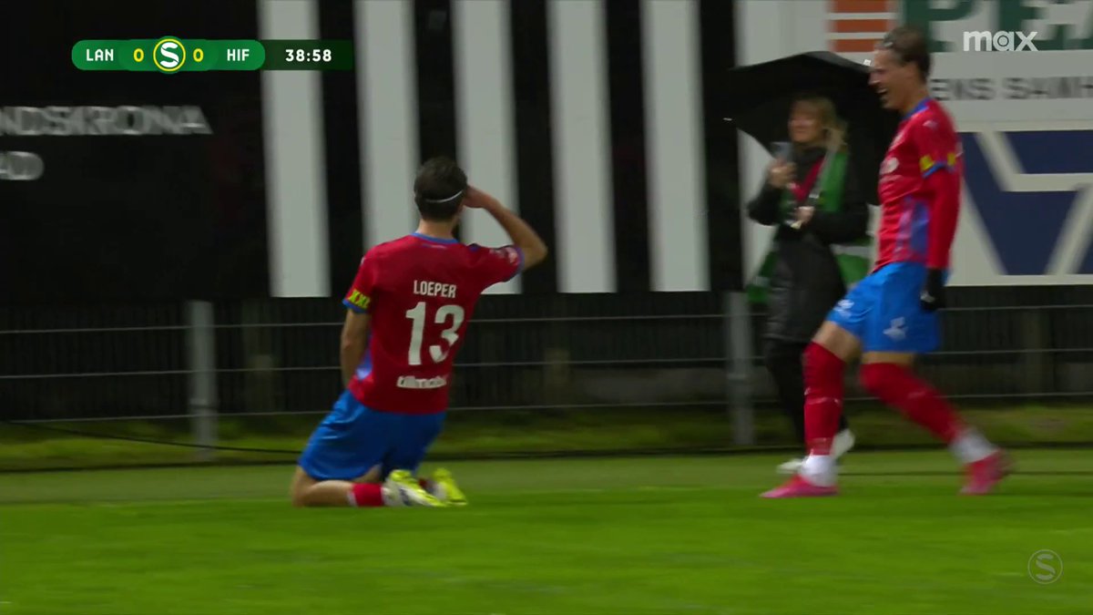 Helsingborgs IF tar ledningen i derbyt mot Landskrona! Wilhelm Loeper målskytt 🔴🔵 📲 Se matchen på Max