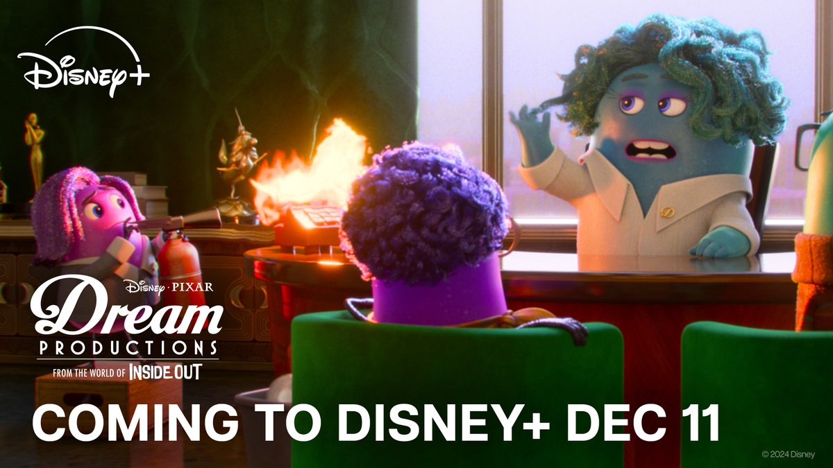 First teaser for the ‘INSIDE OUT’ spin-off series ‘DREAM PRODUCTIONS’ Follows Dream Productions, the movie studio inside Riley’s mind that makes up her dreams. Releasing December 11 on Disney+