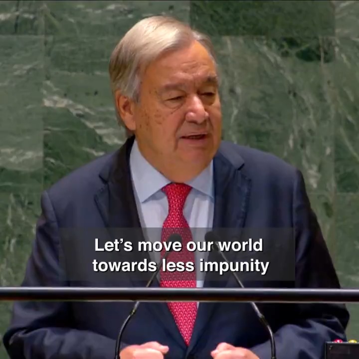 My #UNGA message to member countries this year: Let’s move our world towards less impunity and more accountability. Less inequality and more justice. Less uncertainty and more opportunity.