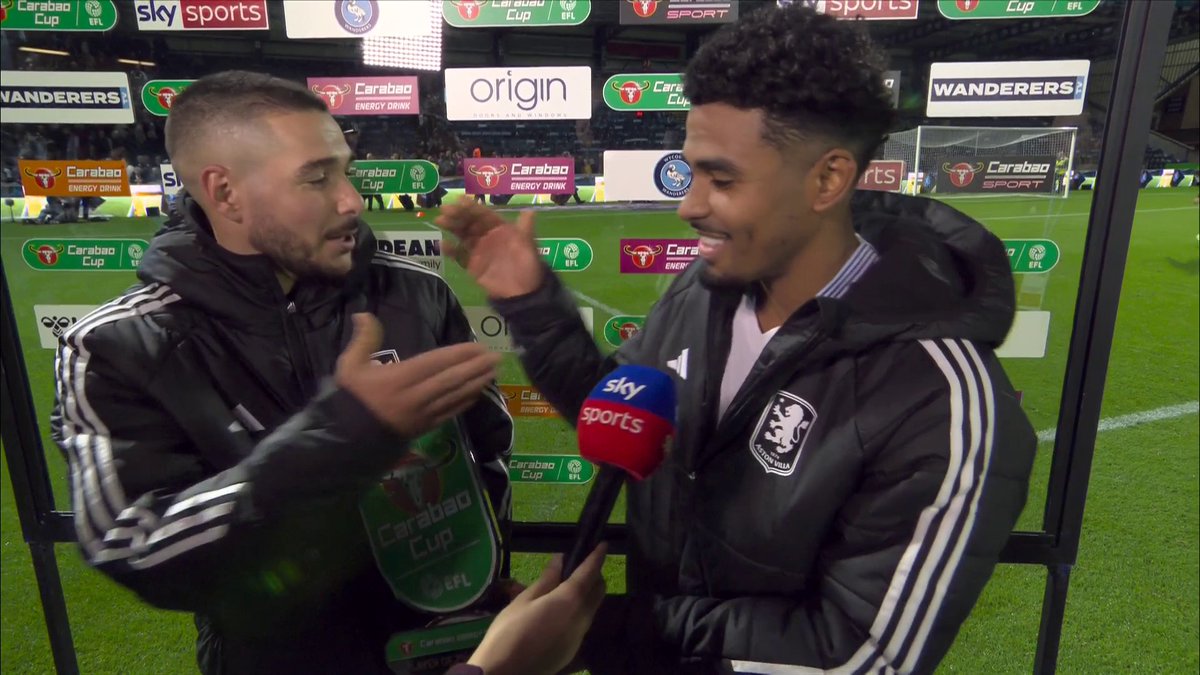 "It was a very special night." 💫 Aston Villa's Ian Maatsen and Emiliano Buendia share their thoughts after tonight's 2-1 against Wycombe 💪