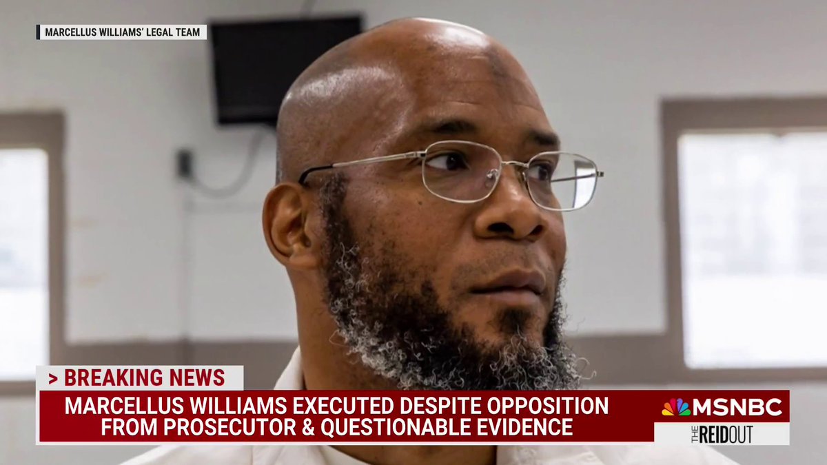 The Innocence Project has confirmed that just in the last hour, Marcellus Williams was executed by the state of Missouri for his conviction in a 1998 murder that he insists he did not commit. #TheReidOut
