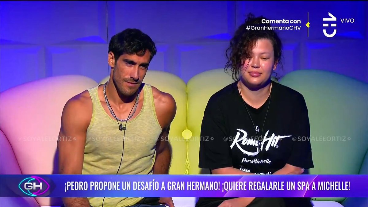 🔴 IMPRIMAN MÁS PEDROS ❤️✨: Cumplió cada uno de todos los desafíos que #GranHermanoCHV le puso y Michelle lo apaño en todo, incluso cuando lo despertaron con la alarma. SPA para Michelle, desafío completado ✅✅