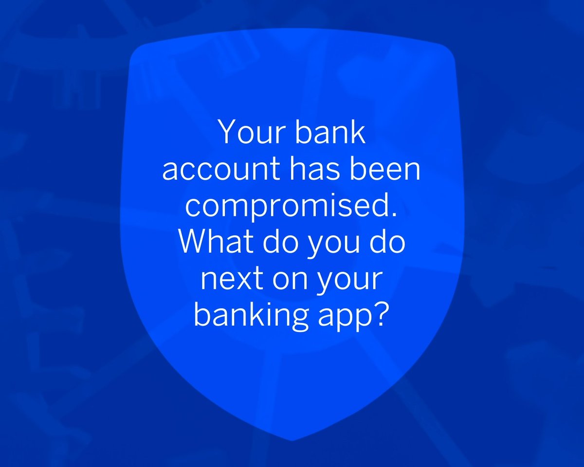 Tell us what you can do on your banking app’s Help Centre when your bank account has been compromised? 🚫 Reply with the correct answer. Download the app: ​ #SBLove💙
