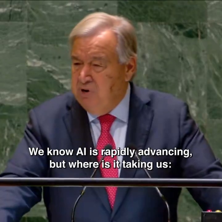 A handful of companies & individuals have already amassed enormous power over the development of AI – with little accountability or oversight. Without a global approach to its management, AI could lead to artificial divisions across the board & enormous consequences for all. #UNGA
