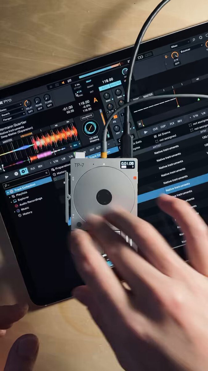 ついにTP-7単体でTRAKTORのDVSを使えるようになった。 #teenageengineering #tp7