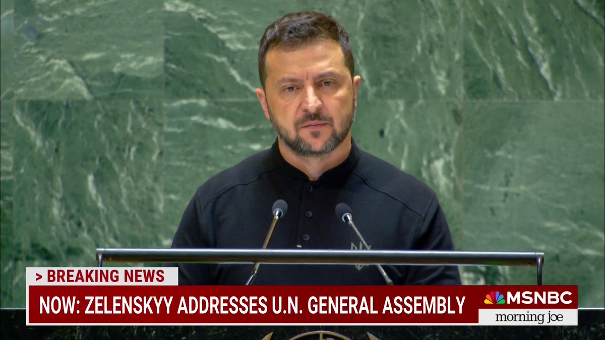 President Zelenskyy tells the United Nations Russia is destroying its power plants to "leave us in the dark and cold this winter" and to force Ukraine to "suffer and surrender."