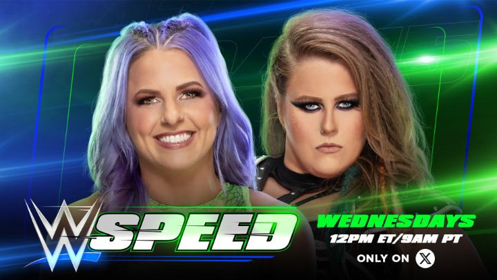 TODAY on #WWESpeed! Who will advance to the #WWESpeed Semifinals? Will it be Candice LeRae or Slaygent P? 🤔